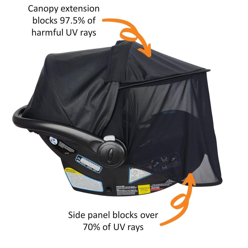 liuliuby Doona Sunshade Extension | Doona Accessories Stroller for Summer | Car Seat Cover Attachment for Sun Protection | Carseat Canopy for Baby Sun Shade Extender | Also Compatible with Carseat - Image 3